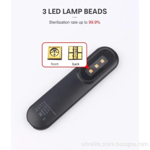 Portable Led UVC Sterilizer Sanitizing Wand Rechargeable